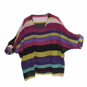 Woman's Colorful Tunic Top,  One Size Fits